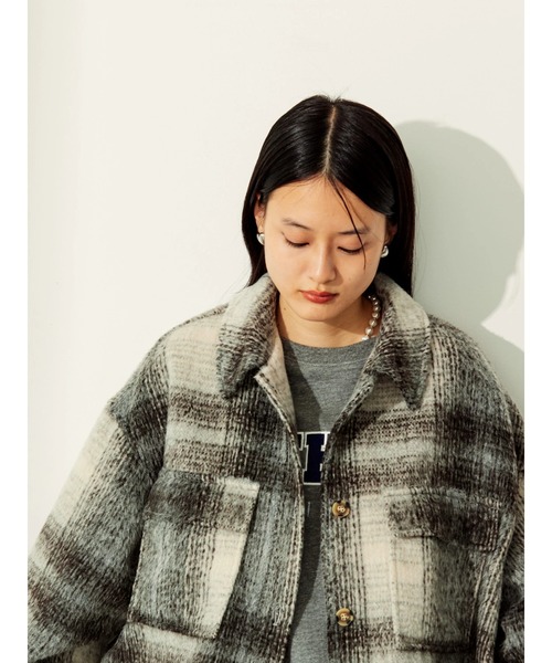 AMERICAN HOLIC（アメリカンホリック）の「CPOシャギージャケット（その他アウター・レディース・チェック/ベージュ・L/M）」の5枚目の写真