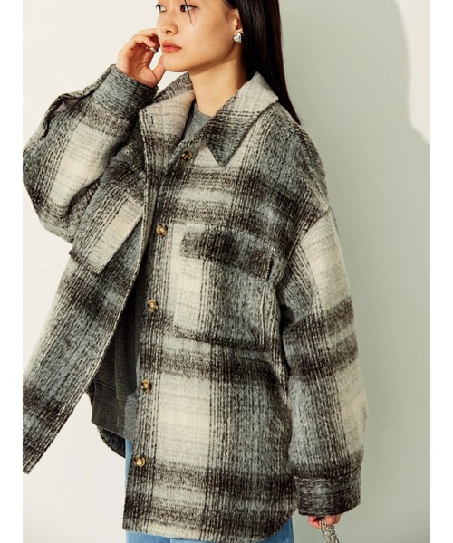 AMERICAN HOLIC（アメリカンホリック）の「CPOシャギージャケット（その他アウター・レディース・チェック/ベージュ・L/M）」の8枚目の写真