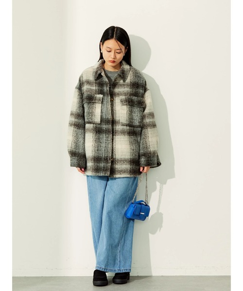 AMERICAN HOLIC（アメリカンホリック）の「CPOシャギージャケット（その他アウター・レディース・チェック/ベージュ・L/M）」の10枚目の写真