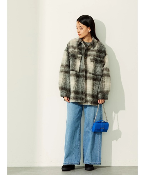 AMERICAN HOLIC（アメリカンホリック）の「CPOシャギージャケット（その他アウター・レディース・チェック/ベージュ・L/M）」の13枚目の写真