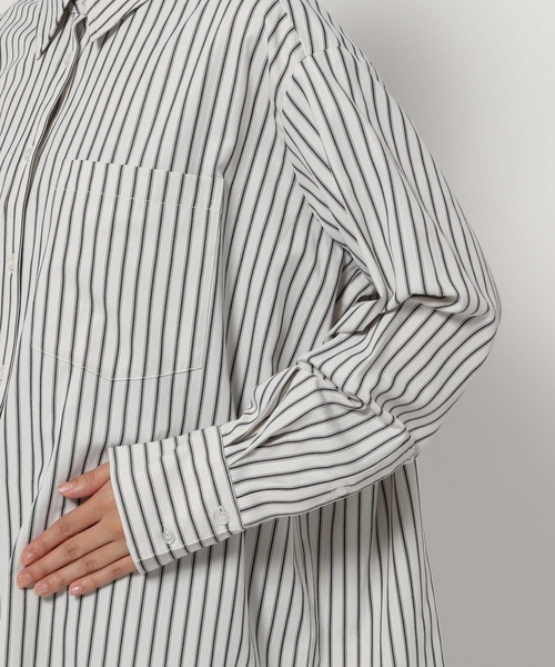 PAGEBOY（ページボーイ）の「ストライプBIGシャツ（シャツ/ブラウス・レディース・ホワイト×ブラック/ピンク/ブルー系その他・FREE）」の20枚目の写真