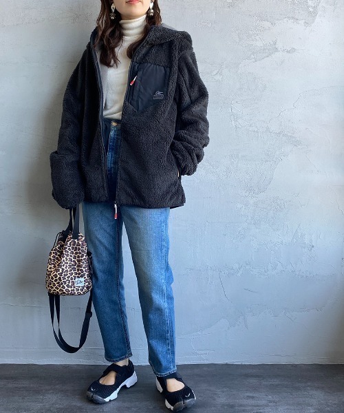 CHUMS（チャムス）の「【WEB限定】[CHUMS/チャムス] ボンディングフリース ボアジップパーカー（その他アウター・レディース・ブラック/ベージュ/グレー・M/L/XL）」の20枚目の写真