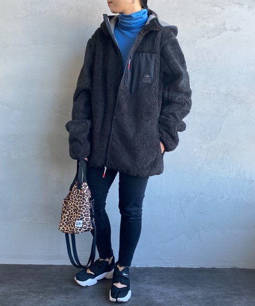 CHUMS（チャムス）の「【WEB限定】[CHUMS/チャムス] ボンディングフリース ボアジップパーカー（その他アウター・レディース・ブラック/ベージュ/グレー・M/L/XL）」の21枚目の写真