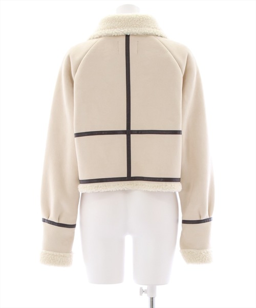 clear(クリア)の「ショートムートンジャケット(ムートンコート・レディース・ブラック/アイボリー・F)」の22枚目の写真