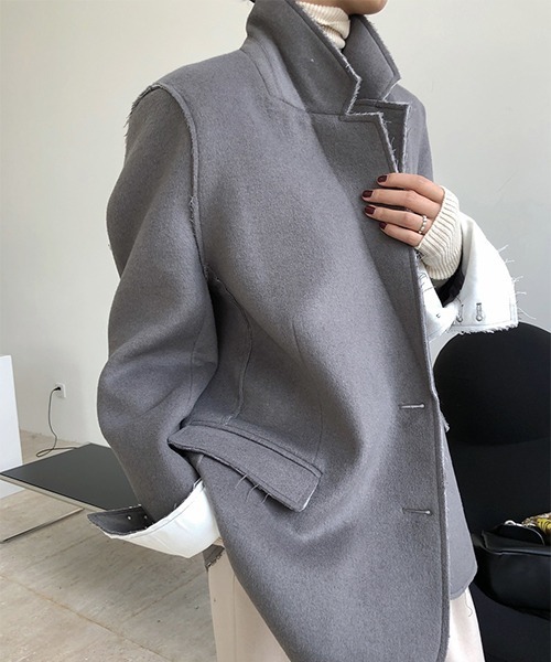 chuclla(チュクラ)の「カットアウト ウールテーラードジャケット chw22a137(テーラードジャケット・レディース・ブラック/グレー・M/S)」の10枚目の写真