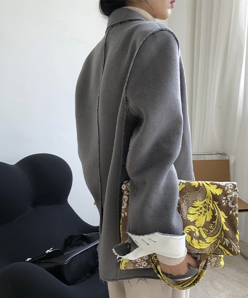 chuclla(チュクラ)の「カットアウト ウールテーラードジャケット chw22a137(テーラードジャケット・レディース・ブラック/グレー・M/S)」の14枚目の写真