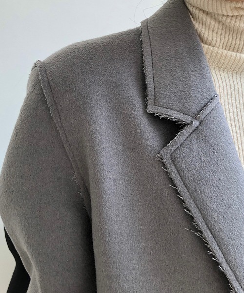 chuclla(チュクラ)の「カットアウト ウールテーラードジャケット chw22a137(テーラードジャケット・レディース・ブラック/グレー・M/S)」の15枚目の写真