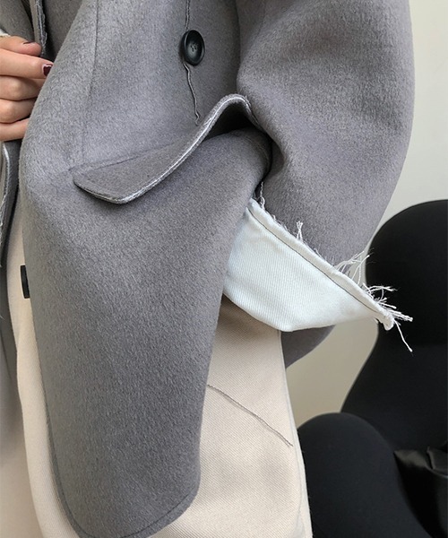 chuclla(チュクラ)の「カットアウト ウールテーラードジャケット chw22a137(テーラードジャケット・レディース・ブラック/グレー・M/S)」の16枚目の写真