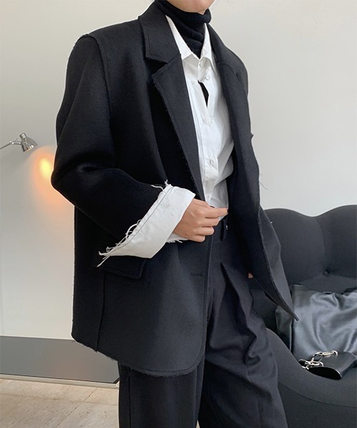 chuclla(チュクラ)の「カットアウト ウールテーラードジャケット chw22a137(テーラードジャケット・レディース・ブラック/グレー・M/S)」の20枚目の写真