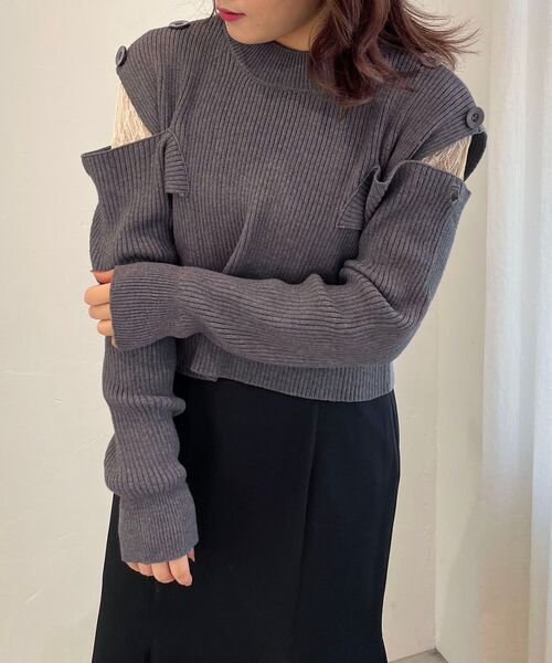 MAJESTIC LEGON(マジェスティックレゴン)の「タートルネックレーストップス(Tシャツ/カットソー・レディース・アイボリー/クリーム・MEDIUM)」の15枚目の写真