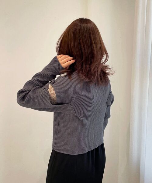 MAJESTIC LEGON(マジェスティックレゴン)の「タートルネックレーストップス(Tシャツ/カットソー・レディース・アイボリー/クリーム・MEDIUM)」の13枚目の写真