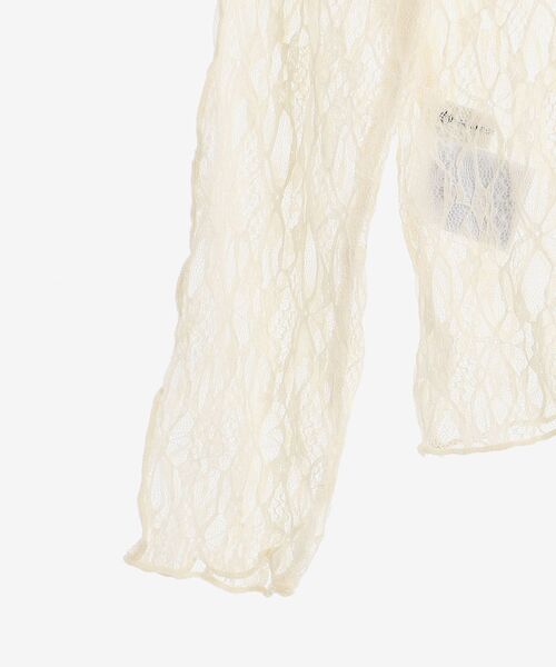 MAJESTIC LEGON(マジェスティックレゴン)の「タートルネックレーストップス(Tシャツ/カットソー・レディース・アイボリー/クリーム・MEDIUM)」の9枚目の写真