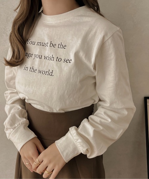 apres jour clair(アプレジュールクレア)の「【apres jour clair】アソートロンT【ZOZOTOWN限定アイテム】(Tシャツ/カットソー・レディース・ホワイト系その他/オフホワイト/ベージュ・X-LARGE/フリー)」の2枚目の写真