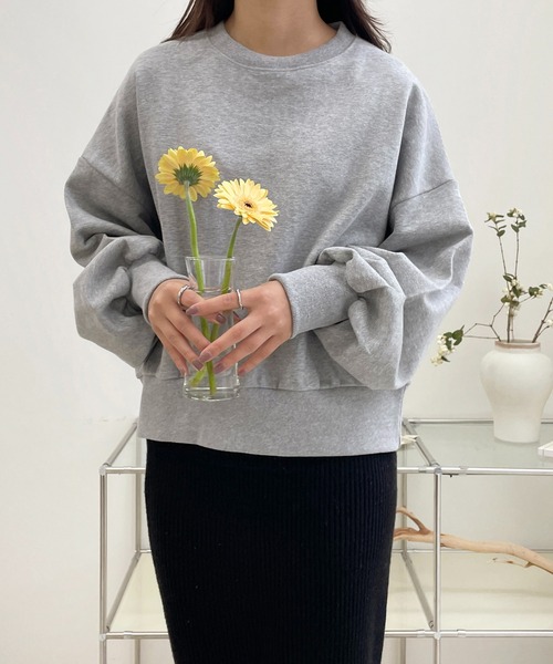 me+em select(ミームセレクト)の「【10カラー展開】クルーネックスウェット(スウェット・レディース・チャコールグレー/グレー/ブルー/ブラック/オレンジ/ベージュ/ピンク/レッド/ライム/グリーン・FREE)」の16枚目の写真