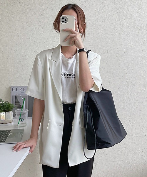 the case（ザケース）の「[THE CASE SELECT]Shining drawstring tote 巾着トートバッグ（ショルダーバッグ・レディース・ブラック/グリーン/ベージュ/マスタード・FREE）」の2枚目の写真