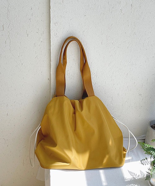 the case（ザケース）の「[THE CASE SELECT]Shining drawstring tote 巾着トートバッグ（ショルダーバッグ・レディース・ブラック/グリーン/ベージュ/マスタード・FREE）」の13枚目の写真
