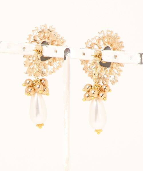 tone(トーン)の「【RosraiE】ブラックハート つぶつぶドロップパール ピアス(MA)(ピアス(両耳用)・レディース・ゴールド・FREE)」の5枚目の写真