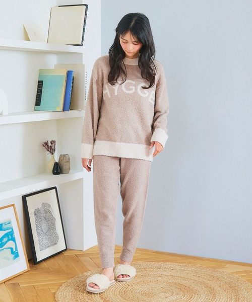 cross marche（クロスマルシェ）の「【LAFUKU/ラフク】もちふわマシュマロニットHYGGEロゴトップス/ルームウェア（上下別売り）（ルームウェア/パジャマ・レディース・ラベンダー/ライトグリーン/ブラウン/ベージュ/モカ/グレイッシュブルー/インディゴブルー/ピンク/ライラック/ナチュラル/チャコールグレー/ダークブラウン/ブラウン系その他/ライトベージュ/ダークグレー/チャコール/キャメル/ブルーグレー/グレー・M/L/LL/S/3L）」の20枚目の写真