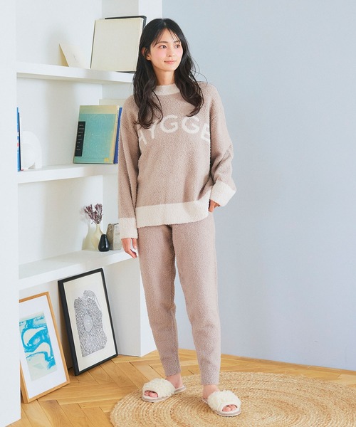 cross marche（クロスマルシェ）の「【LAFUKU/ラフク】もちふわマシュマロニットHYGGEロゴトップス/ルームウェア（上下別売り）（ルームウェア/パジャマ・レディース・ラベンダー/ライトグリーン/ブラウン/ベージュ/モカ/グレイッシュブルー/インディゴブルー/ピンク/ライラック/ナチュラル/チャコールグレー/ダークブラウン/ブラウン系その他/ライトベージュ/ダークグレー/チャコール/キャメル/ブルーグレー/グレー・M/L/LL/S/3L）」の21枚目の写真