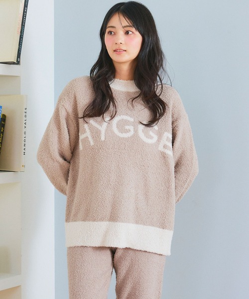 cross marche（クロスマルシェ）の「【LAFUKU/ラフク】もちふわマシュマロニットHYGGEロゴトップス/ルームウェア（上下別売り）（ルームウェア/パジャマ・レディース・ラベンダー/ライトグリーン/ブラウン/ベージュ/モカ/グレイッシュブルー/インディゴブルー/ピンク/ライラック/ナチュラル/チャコールグレー/ダークブラウン/ブラウン系その他/ライトベージュ/ダークグレー/チャコール/キャメル/ブルーグレー/グレー・M/L/LL/S/3L）」の22枚目の写真