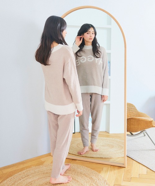 セール】【LAFUKU/ラフク】もちふわマシュマロニットHYGGEロゴトップス