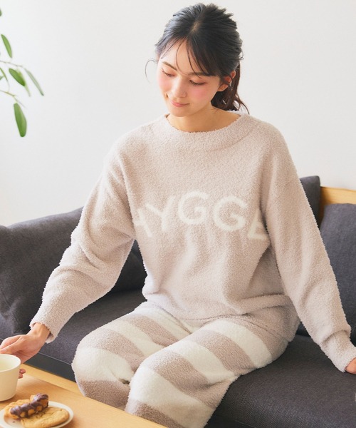 ベージュ カットソー生地 ルームウェアセット 楽天市場】ルームウェア 上下セット（カラーベージュ）の通販