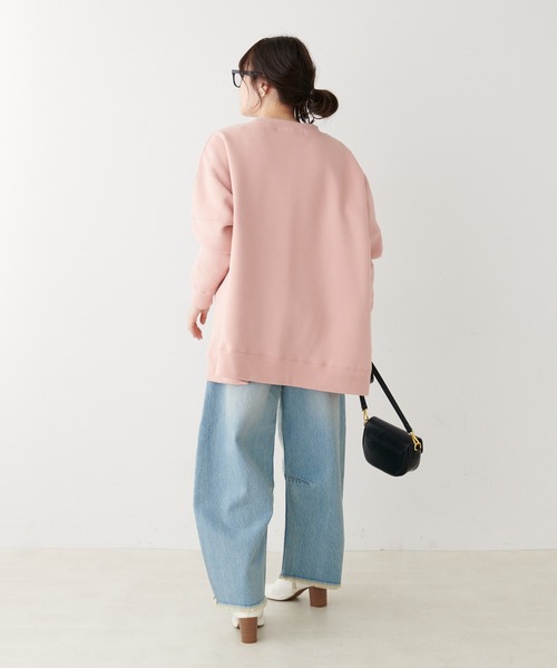 PUAL CE CIN(ピュアルセシン)の「【2023SS】裏起毛チュニックプルオーバー(スウェット・レディース・サーモンピンク/ミント・FREE)」の19枚目の写真