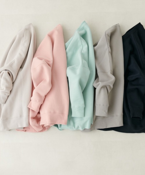 PUAL CE CIN(ピュアルセシン)の「【2023SS】裏起毛チュニックプルオーバー(スウェット・レディース・サーモンピンク/ミント・FREE)」の18枚目の写真
