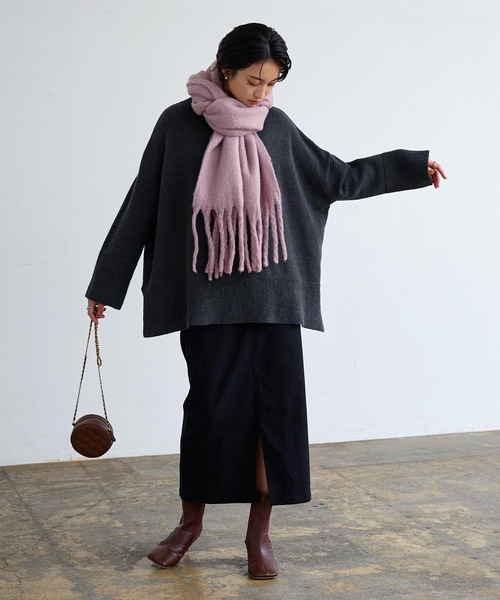 KOBE LETTUCE（コウベレタス）の「[ 裏微起毛 ][ 選べるサイズ] 走れるストレッチタイトスカート（スカート・レディース・ブラック系/チャコール/カーキ系/グレー系/ブラック/カーキ/アイボリー系/アイボリー系1/ブルー系1/ブルー系/モカ・L3/M3/L1/M1/L2/M2）」の19枚目の写真