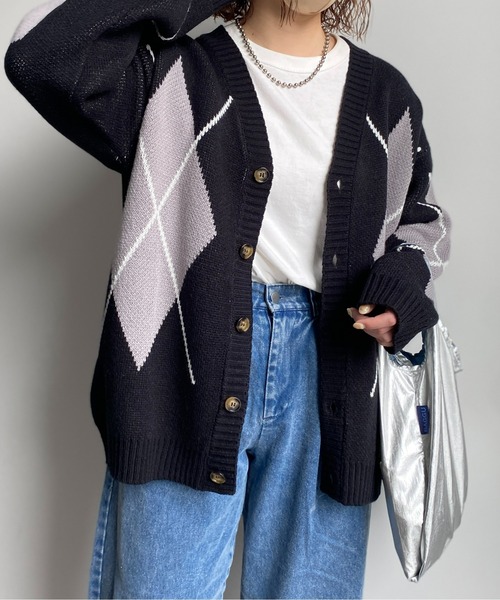 CPCM(シーピーシーエム)の「アーガイルカーディガン(カーディガン/ボレロ・メンズ・マスタード/グレー/ブラック・MEDIUM/LARGE)」の13枚目の写真