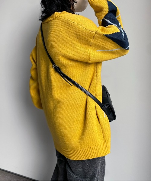 CPCM(シーピーシーエム)の「アーガイルカーディガン(カーディガン/ボレロ・メンズ・マスタード/グレー/ブラック・MEDIUM/LARGE)」の10枚目の写真