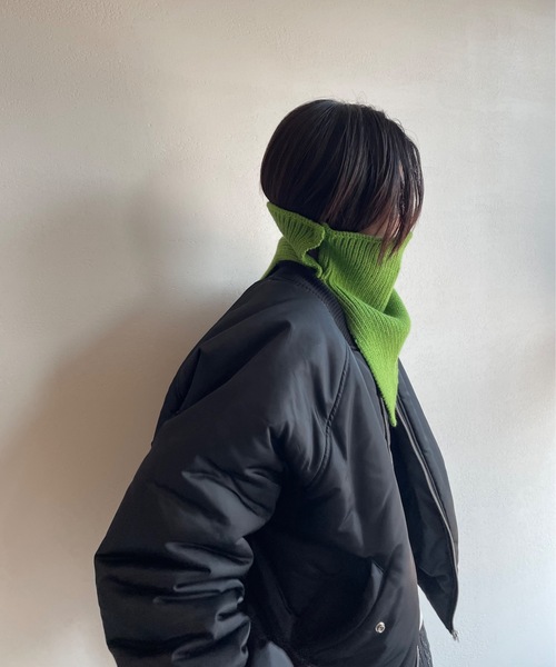 Didot.showroom（ディドット ショールーム）の「リブニットネックウォーマー（ネックウォーマー/スヌード・レディース・ラベンダー/アイボリー/グリーン/グレー/ブラウン/ベージュ・FREE）」の14枚目の写真