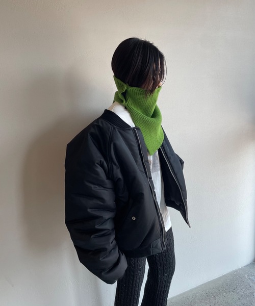 Didot.showroom（ディドット ショールーム）の「リブニットネックウォーマー（ネックウォーマー/スヌード・レディース・ラベンダー/アイボリー/グリーン/グレー/ブラウン/ベージュ・FREE）」の15枚目の写真