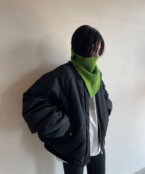 Didot.showroom（ディドット ショールーム）の「リブニットネックウォーマー（ネックウォーマー/スヌード・レディース・ラベンダー/アイボリー/グリーン/グレー/ブラウン/ベージュ・FREE）」の16枚目の写真