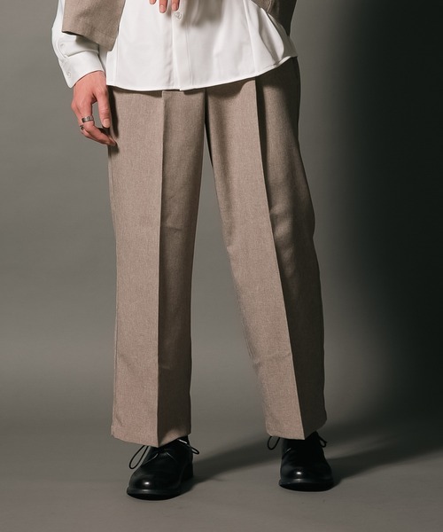 UNIIT（ユニット）の「【UNIIT/ユニット】 ワイドシルエット 　ワイドパンツ　センタープレス　イージーパンツ 韓国ファッション モードファッション キレイ目　ウエストゴム（その他パンツ・メンズ・チャコールグレー/ブラック/ベージュ・X-LARGE/LARGE/MEDIUM/SMALL）」の3枚目の写真