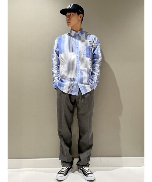 GAP ストライプ柄 シャツ Lサイズ 青・白ストライプ GAP - 【新品未使用】 GAP ギャップ メンズ 白青ストライプ柄