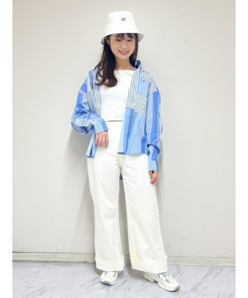GAP ストライプ柄 シャツ Lサイズ 青・白ストライプ GAP - 【新品未使用】 GAP ギャップ メンズ 白青ストライプ柄