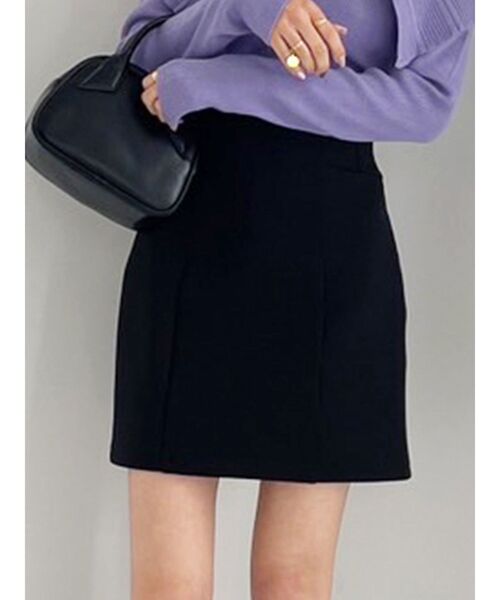 EMODA（エモダ）の「スーパーハイウエストミニスカート（スカート・レディース・ブルー/アイボリー/ブラック・SMALL/MEDIUM）」の4枚目の写真