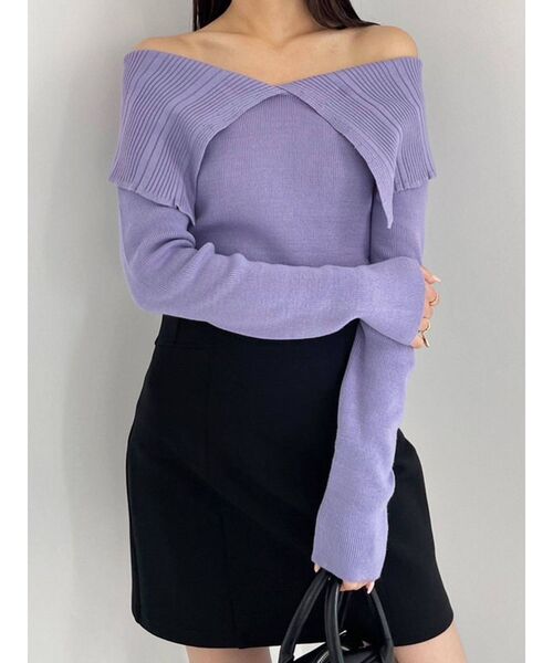 EMODA（エモダ）の「スーパーハイウエストミニスカート（スカート・レディース・ブルー/アイボリー/ブラック・SMALL/MEDIUM）」の6枚目の写真