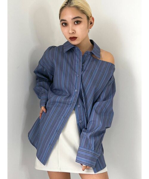 EMODA（エモダ）の「スーパーハイウエストミニスカート（スカート・レディース・ブルー/アイボリー/ブラック・SMALL/MEDIUM）」の9枚目の写真