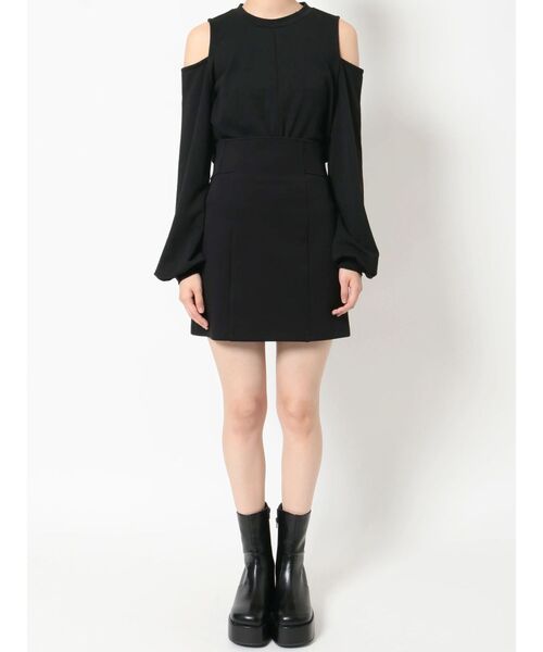 EMODA（エモダ）の「スーパーハイウエストミニスカート（スカート・レディース・ブルー/アイボリー/ブラック・SMALL/MEDIUM）」の18枚目の写真