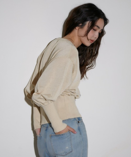 ECRIRE（エクリール）の「【陽コラボ】パールボタンカーディガン（カーディガン/ボレロ・レディース・アイボリー/ブラック/グレー・M）」の4枚目の写真