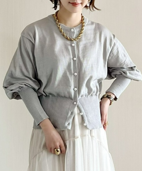 ECRIRE（エクリール）の「【陽コラボ】パールボタンカーディガン（カーディガン/ボレロ・レディース・アイボリー/ブラック/グレー・M）」の15枚目の写真