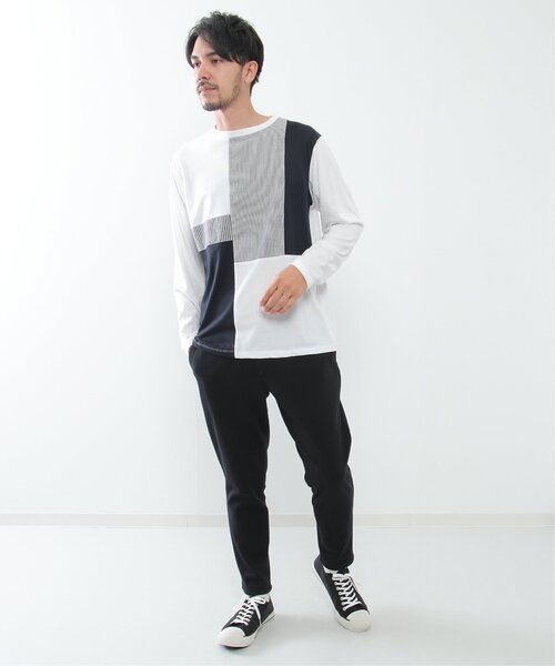 jumpone ブラック Tシャツ シルバーストライプ JH+ DOUBLE COOL T -MAGLIETTA | junhashimoto（ジュンハシモト