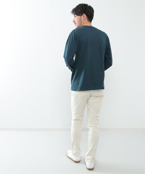 ikka(イッカ)の「ストライプミックス切り替えロンT(Tシャツ/カットソー・メンズ・ブルー/ホワイト/グリーン/ネイビー・S/L/XL/M)」の9枚目の写真