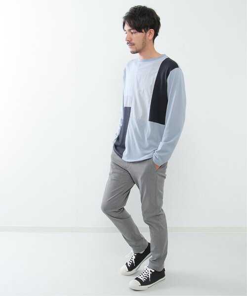 ikka(イッカ)の「ストライプミックス切り替えロンT(Tシャツ/カットソー・メンズ・ブルー/ホワイト/グリーン/ネイビー・S/L/XL/M)」の10枚目の写真