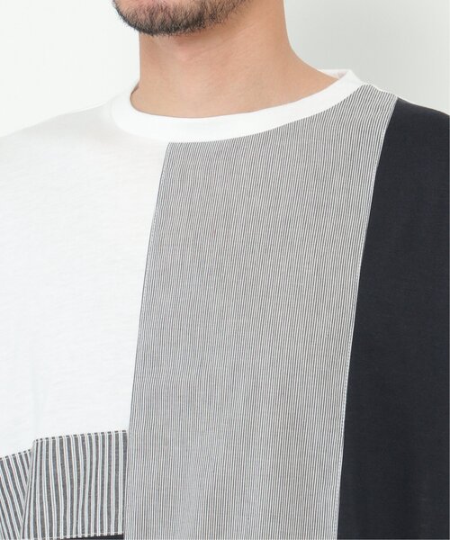 ikka(イッカ)の「ストライプミックス切り替えロンT(Tシャツ/カットソー・メンズ・ブルー/ホワイト/グリーン/ネイビー・S/L/XL/M)」の19枚目の写真
