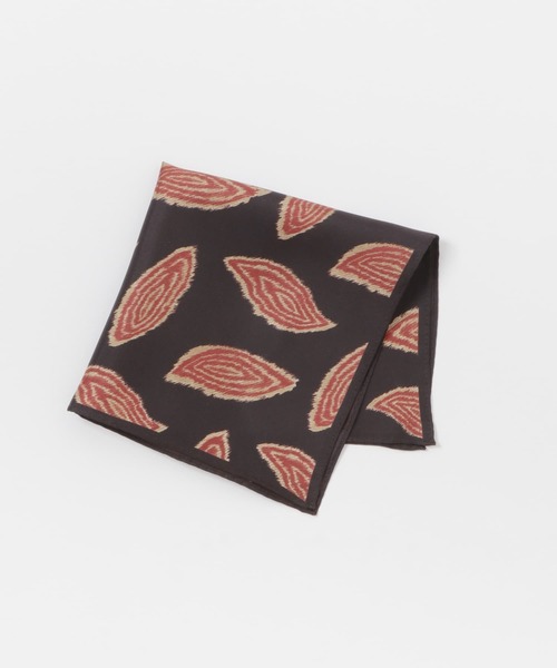 LIFE STYLE TAILOR シルクプリントチーフ2（ハンカチ/ハンドタオル