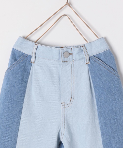 LOWRYS FARM(ローリーズファーム)の「デニムパッチワークパンツ 180008(デニムパンツ・キッズ・ブルー・110cm/120cm/130cm/140cm/150cm)」の4枚目の写真