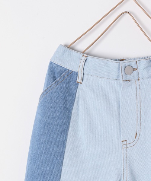 LOWRYS FARM(ローリーズファーム)の「デニムパッチワークパンツ 180008(デニムパンツ・キッズ・ブルー・110cm/120cm/130cm/140cm/150cm)」の6枚目の写真